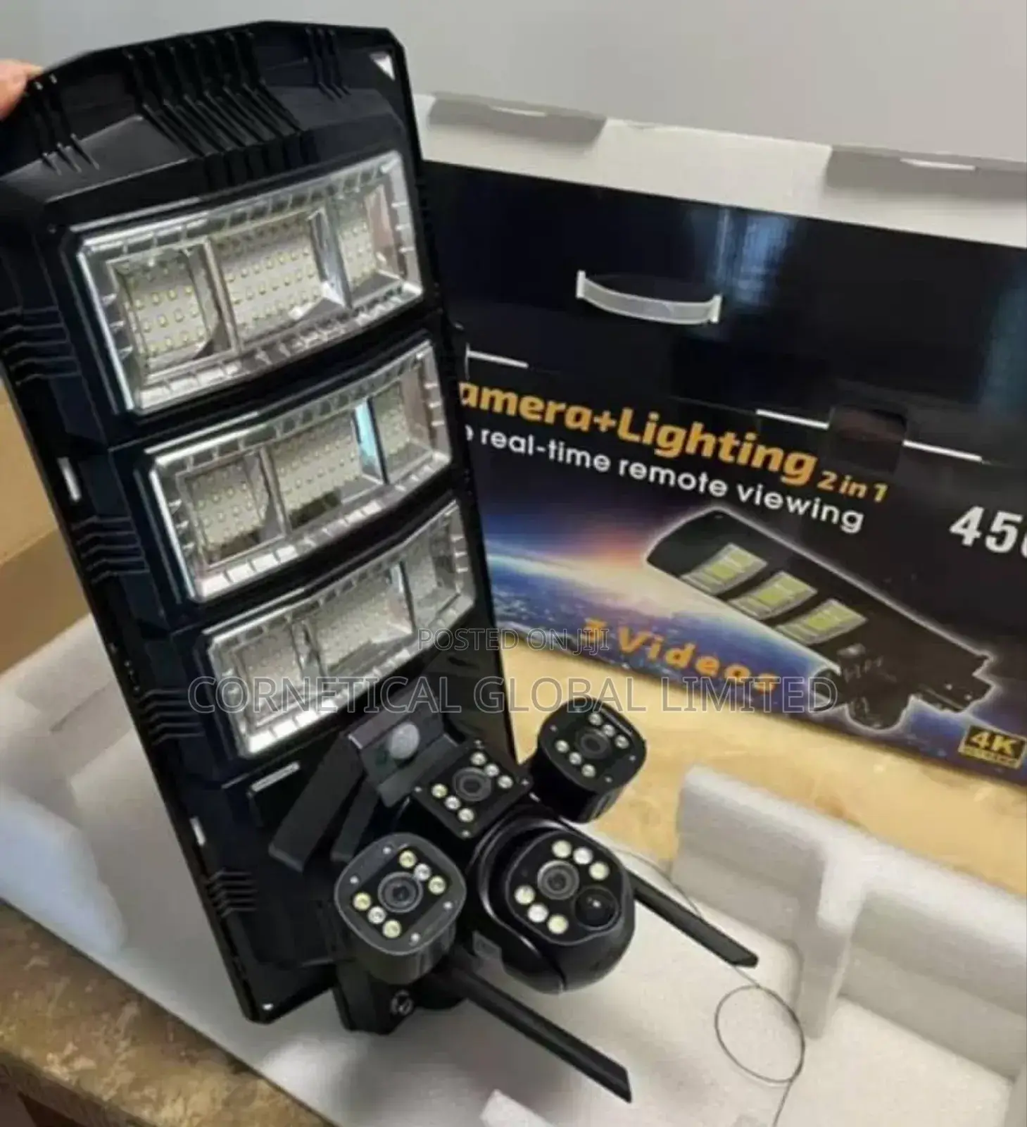 Ai 1000 Watts Solar Street Light With 4 Lens 3 Views CCTV Camera