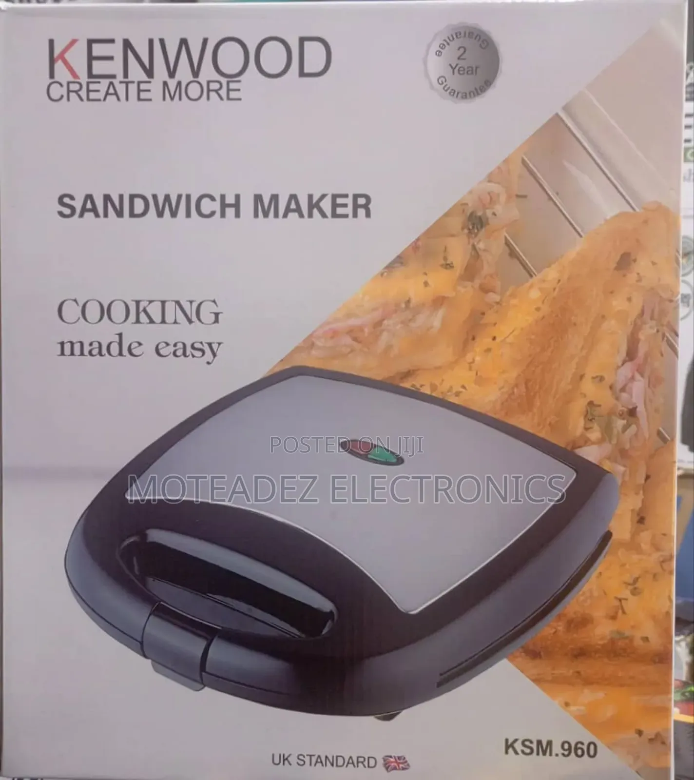 Kenwood (1200w) 4 Slice High Quality Sandwich Maker/Toaster