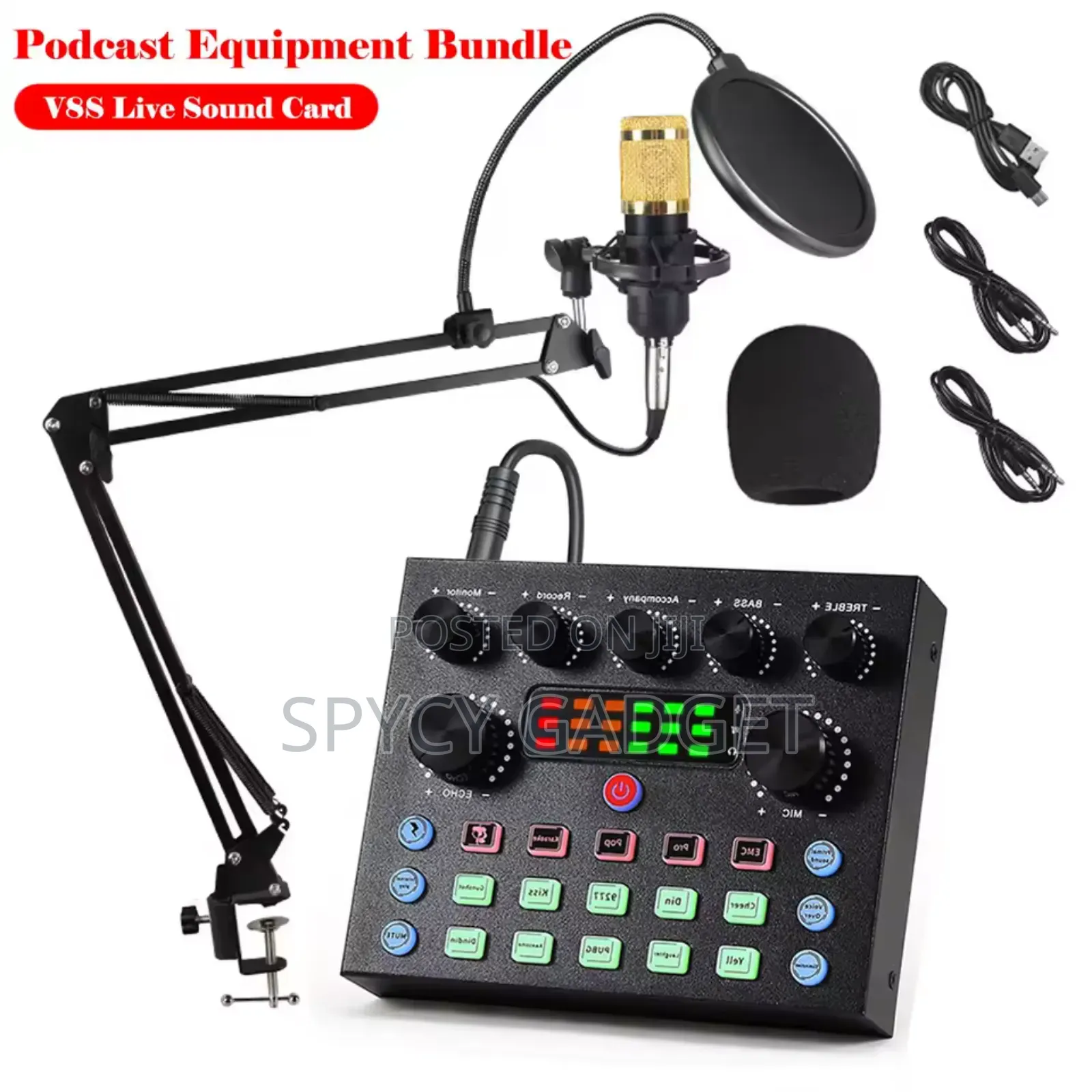 V8 Livestream Full Kits Condenser Microphone