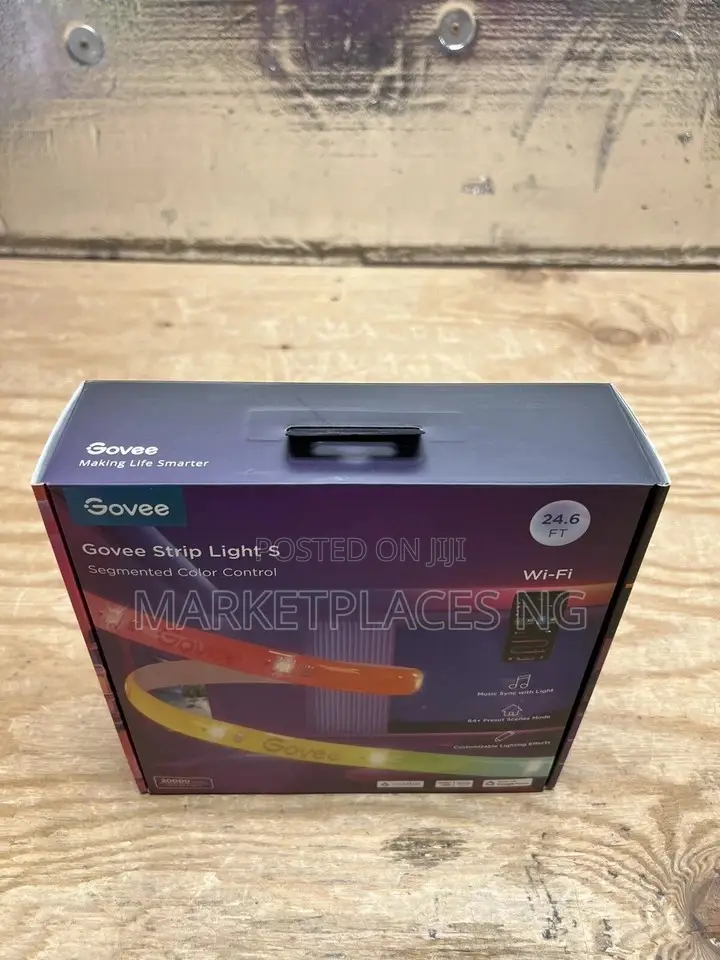 Govee 24.6ft Smart Rgbicw Led Strip Light – Wi-Fi Sync