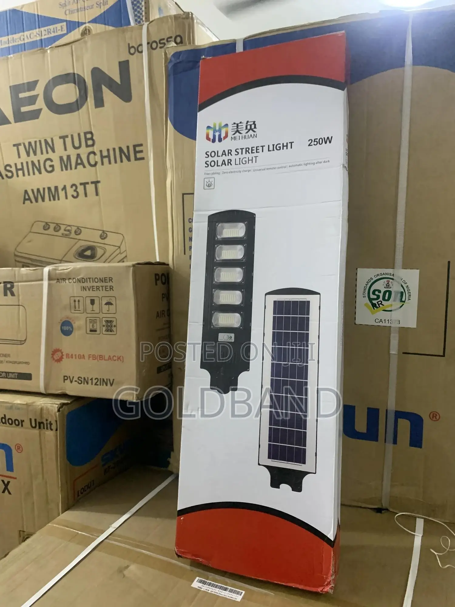 Smart 250w Solar Street Light for Outdoor Security
