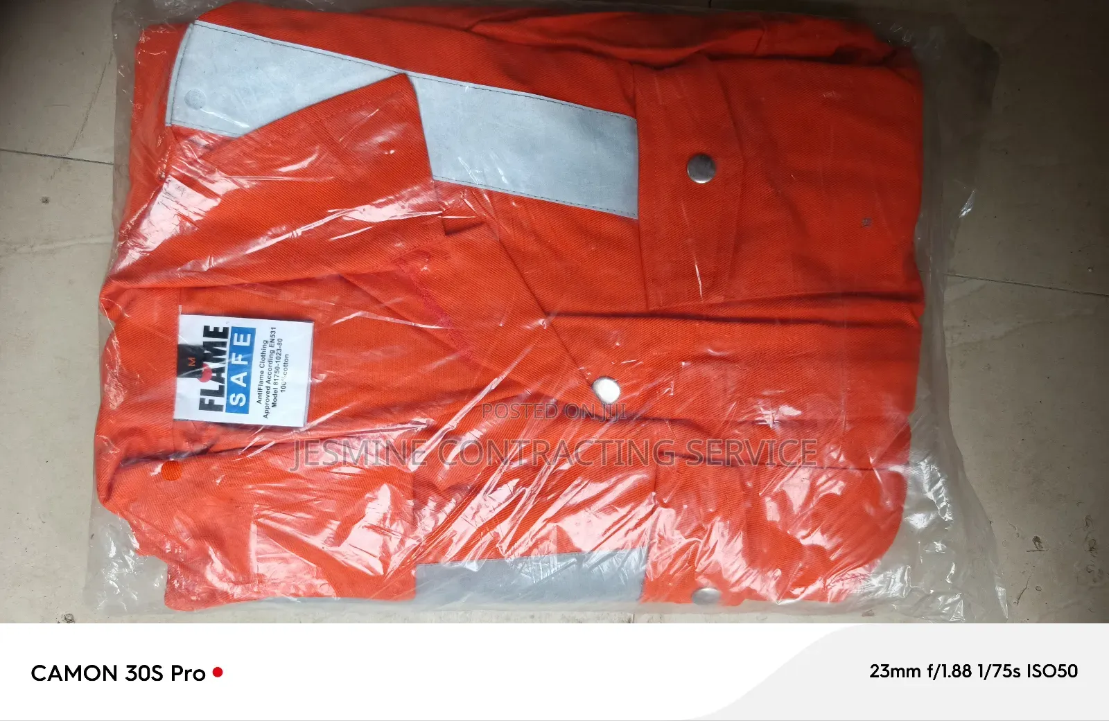 Orange Fire Retardant Coverall 360gsm