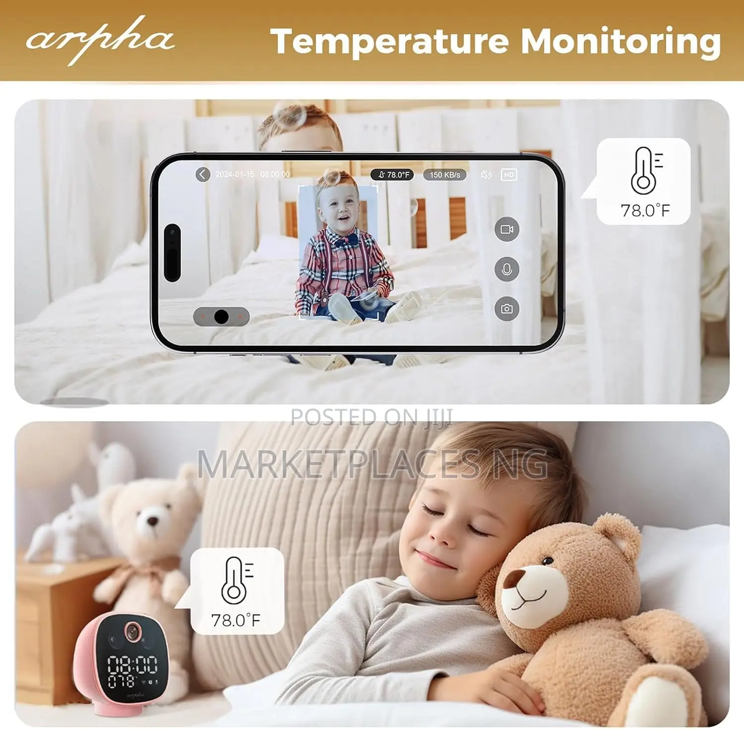 1080p Wifi Security Camera | Baby Monitor Night Vision