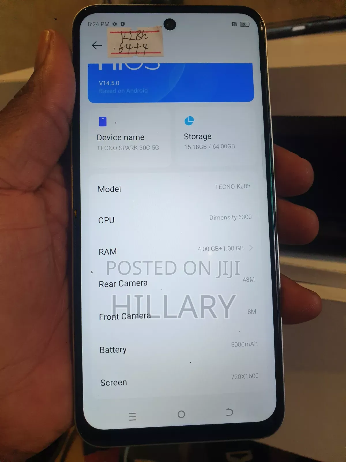 New Tecno Spark 30C 128 GB Black
