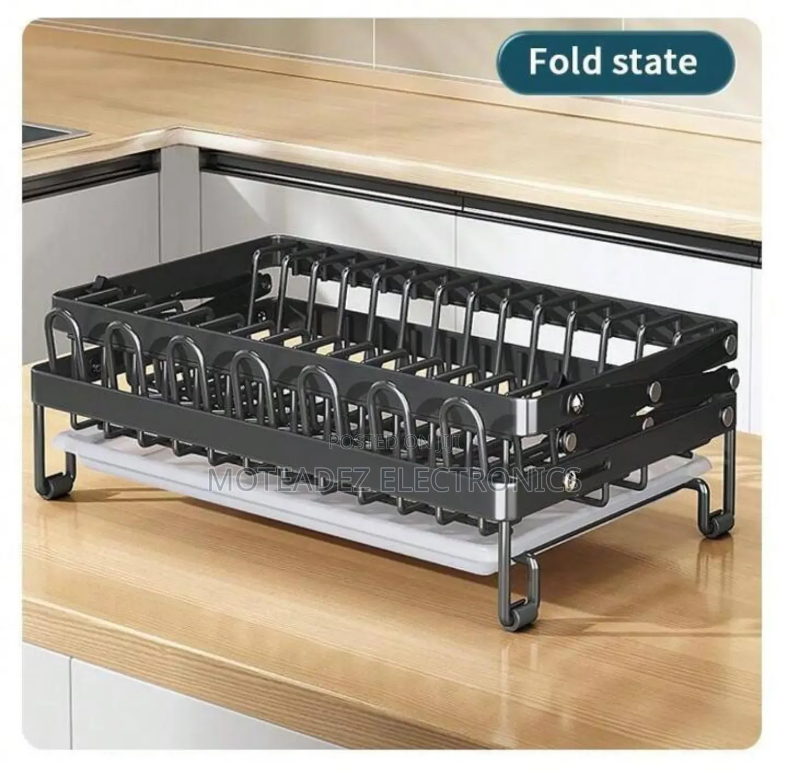 2 Tier Foldable Multifunction Quality Steel Dish/Plate Rack