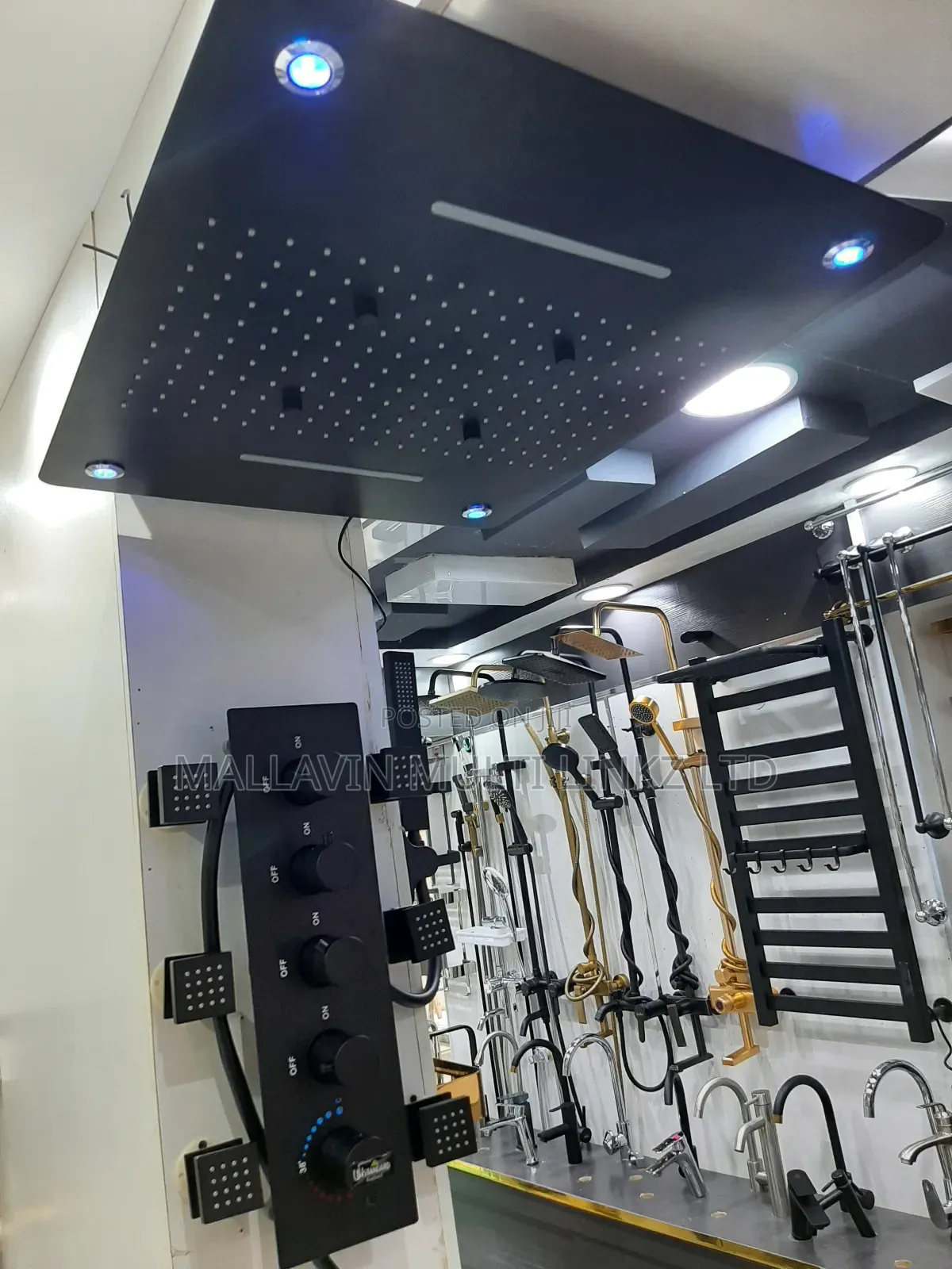 Power Shower Jet With Led Light