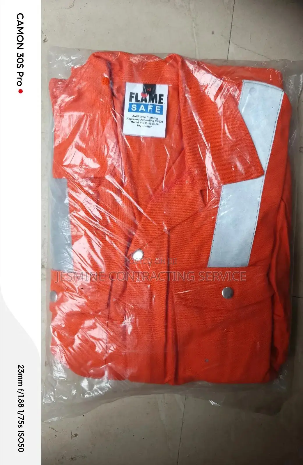 Orange Fire Retardant Coverall 360gsm