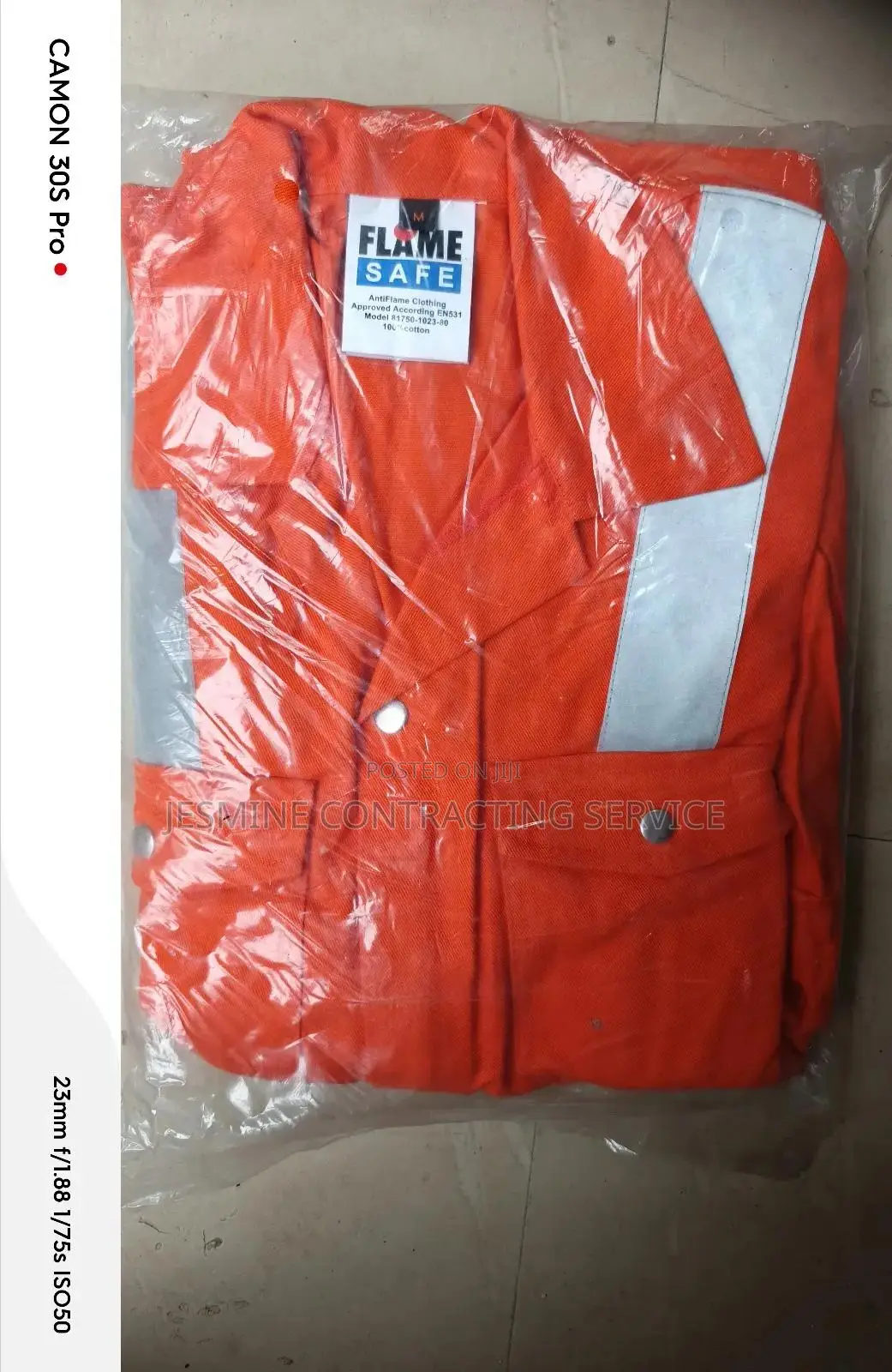 Orange Fire Retardant Coverall 360gsm