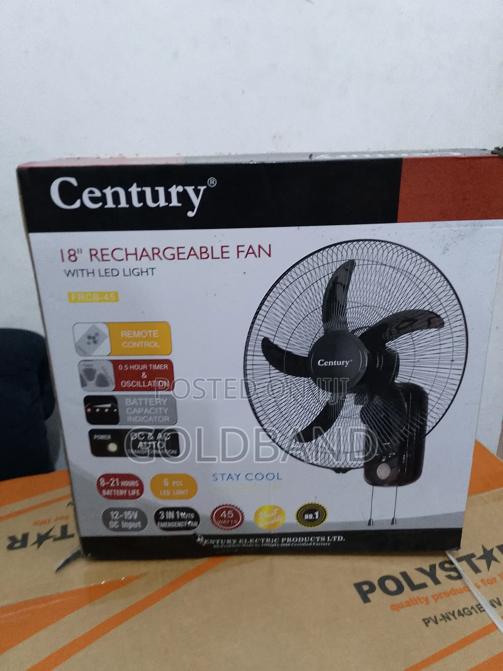 Century 18" Fan With Led – For Light and Fresh Air