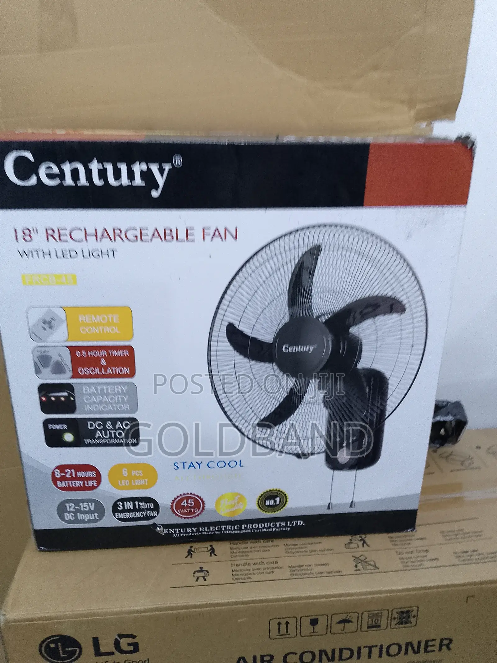 Century 18" Fan With Led – For Light and Fresh Air