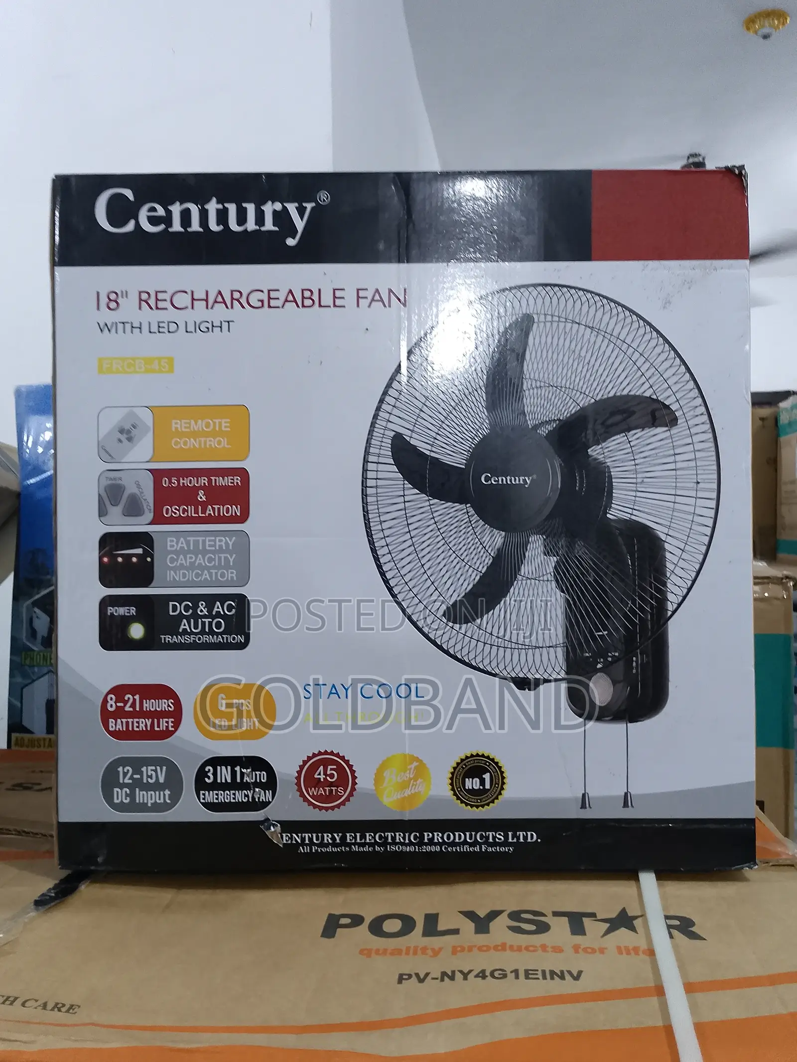 Perfect for Tropical Heat – Century 18" Fan With Led