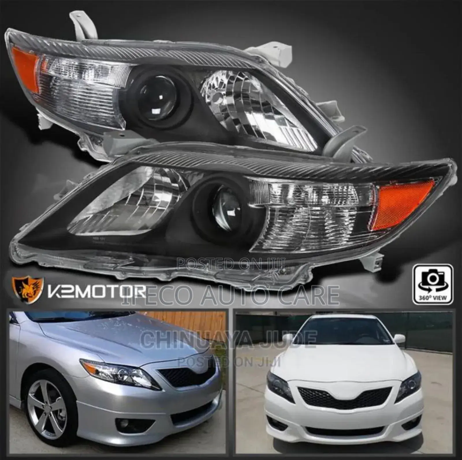 Headlamp Camry 2010 Black Face
