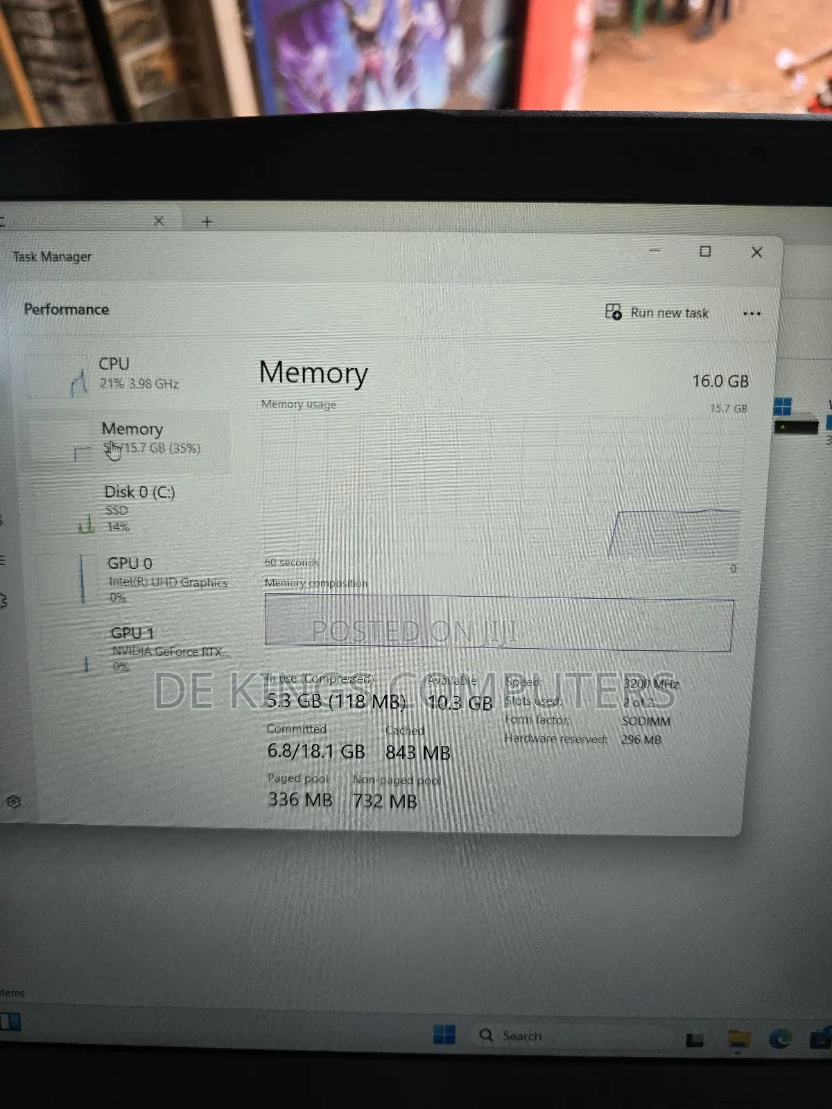 Laptop MSI 16GB Intel Core i5 SSD 512GB