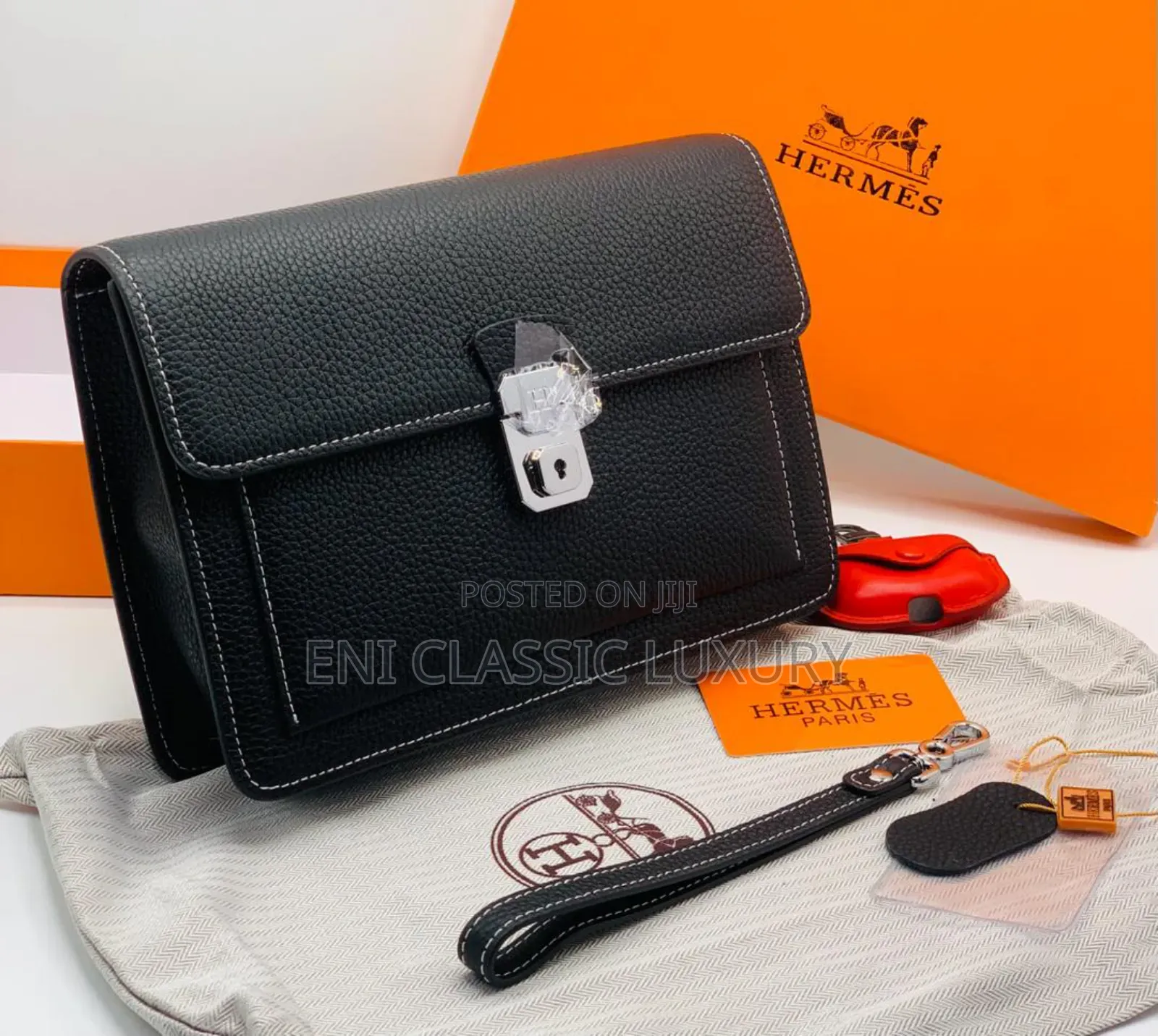 💯 Quality Leather Luxury Men's Bags Hermes Well Branded