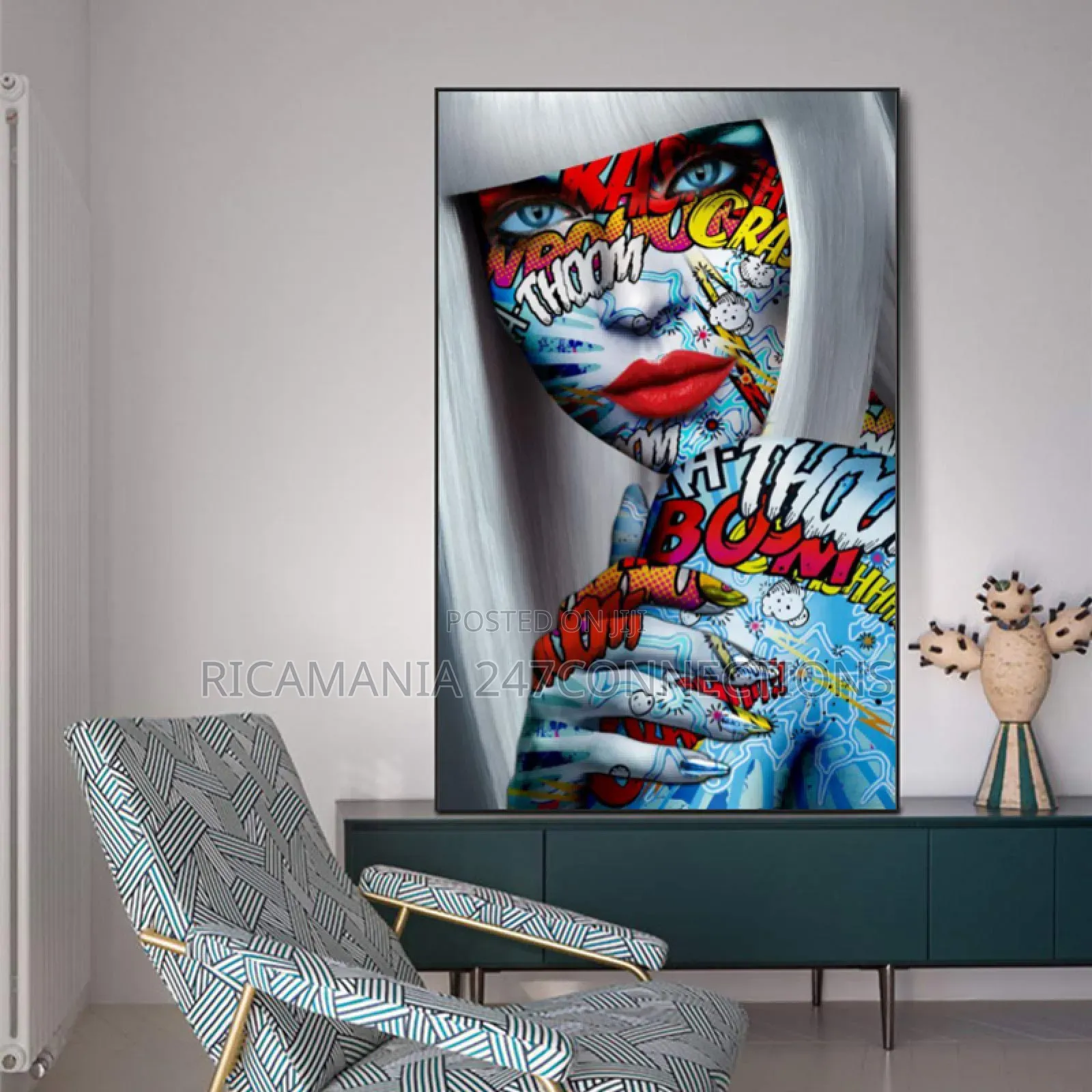 Woman Face Wall Decor Painting
