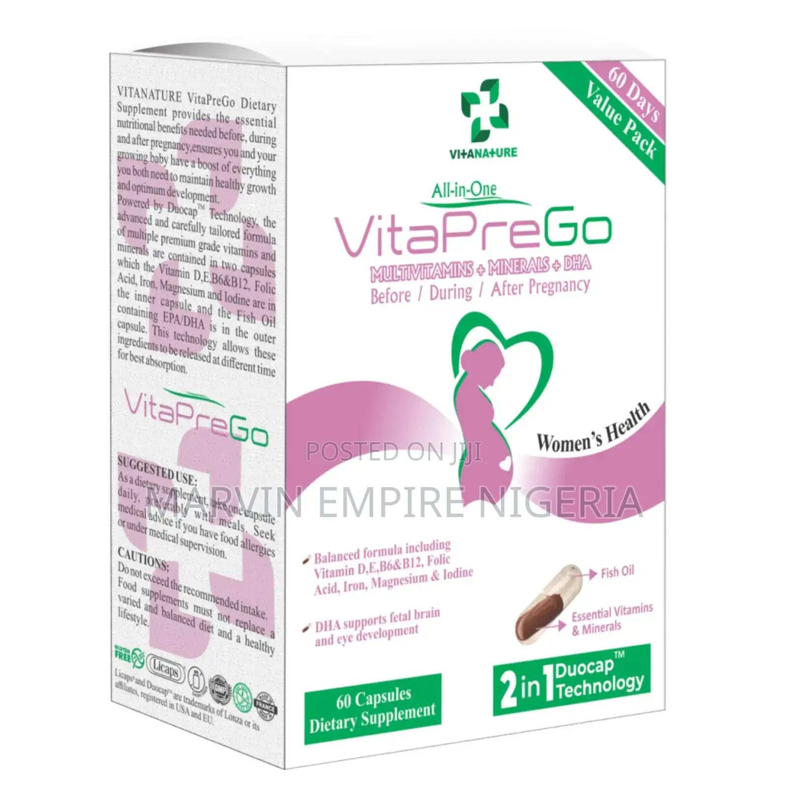 Kedi Vitaprego Dietary Supplement Capsules_ 60 Caps