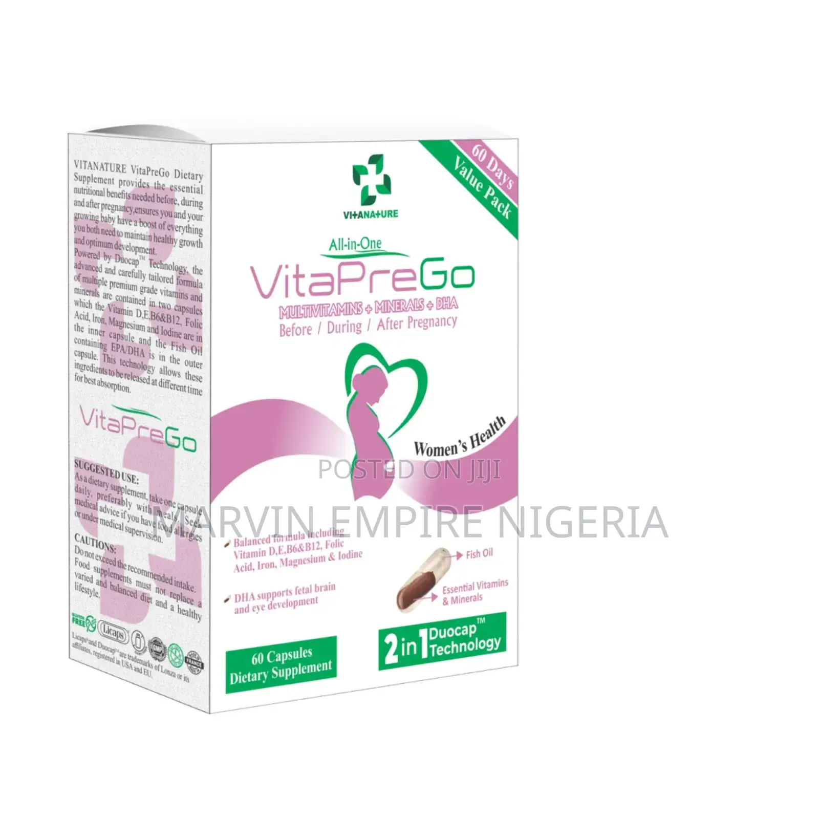 Kedi Vitaprego Dietary Supplement Capsules_ 60 Caps