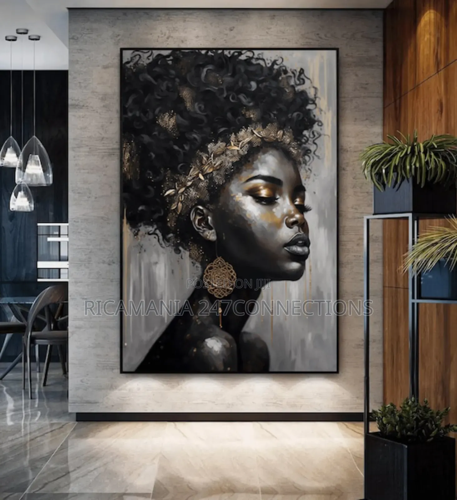 African Woman Painting