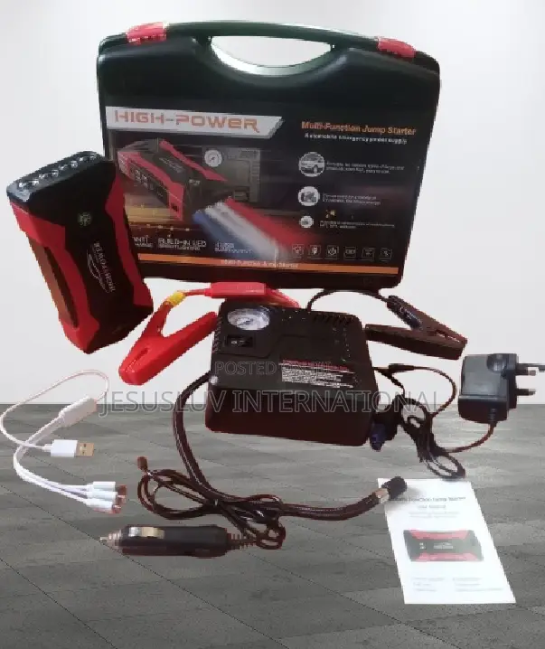 Powerful Car Jump Starter 99800mah 12v With Tyre Inflator