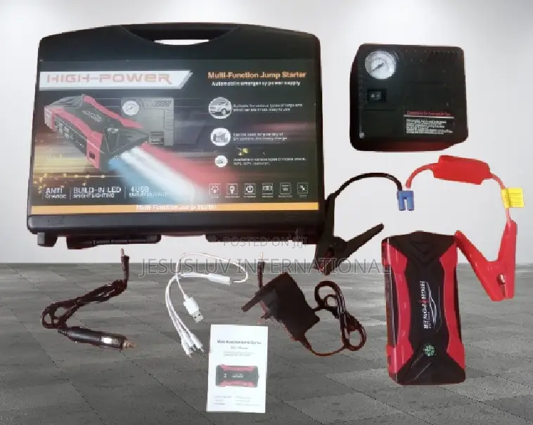 Powerful Car Jump Starter 99800mah 12v With Tyre Inflator