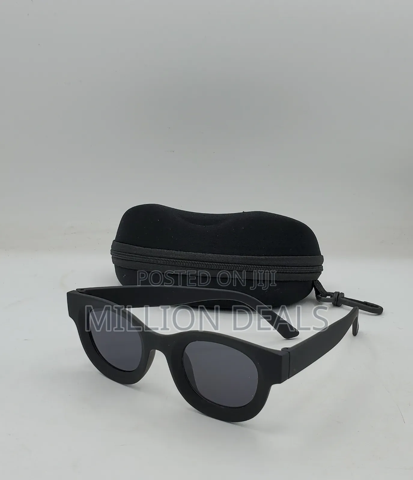 Vintage Suede Inspires Men's Black Sunglasses