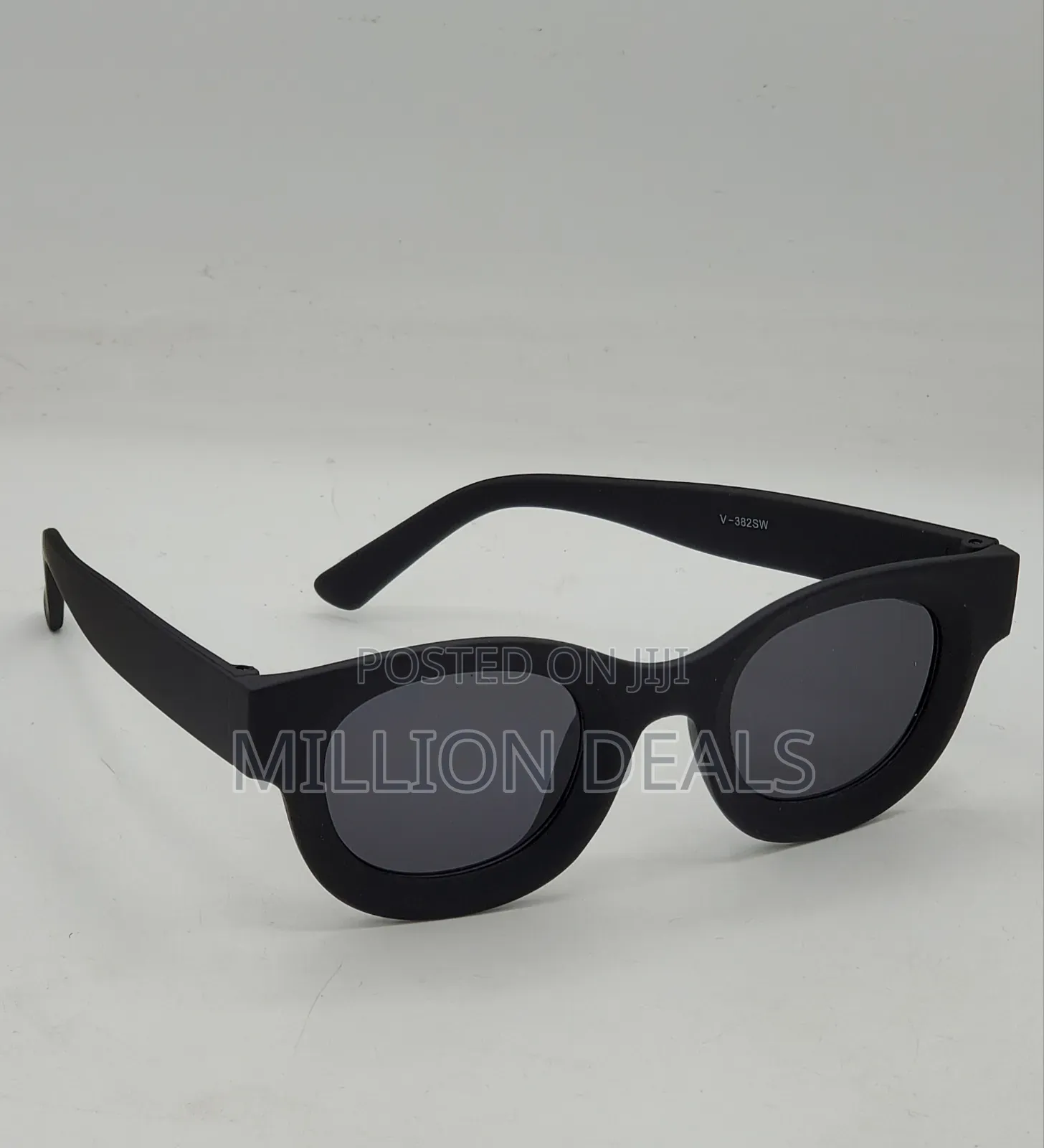 Vintage Suede Inspires Men's Black Sunglasses