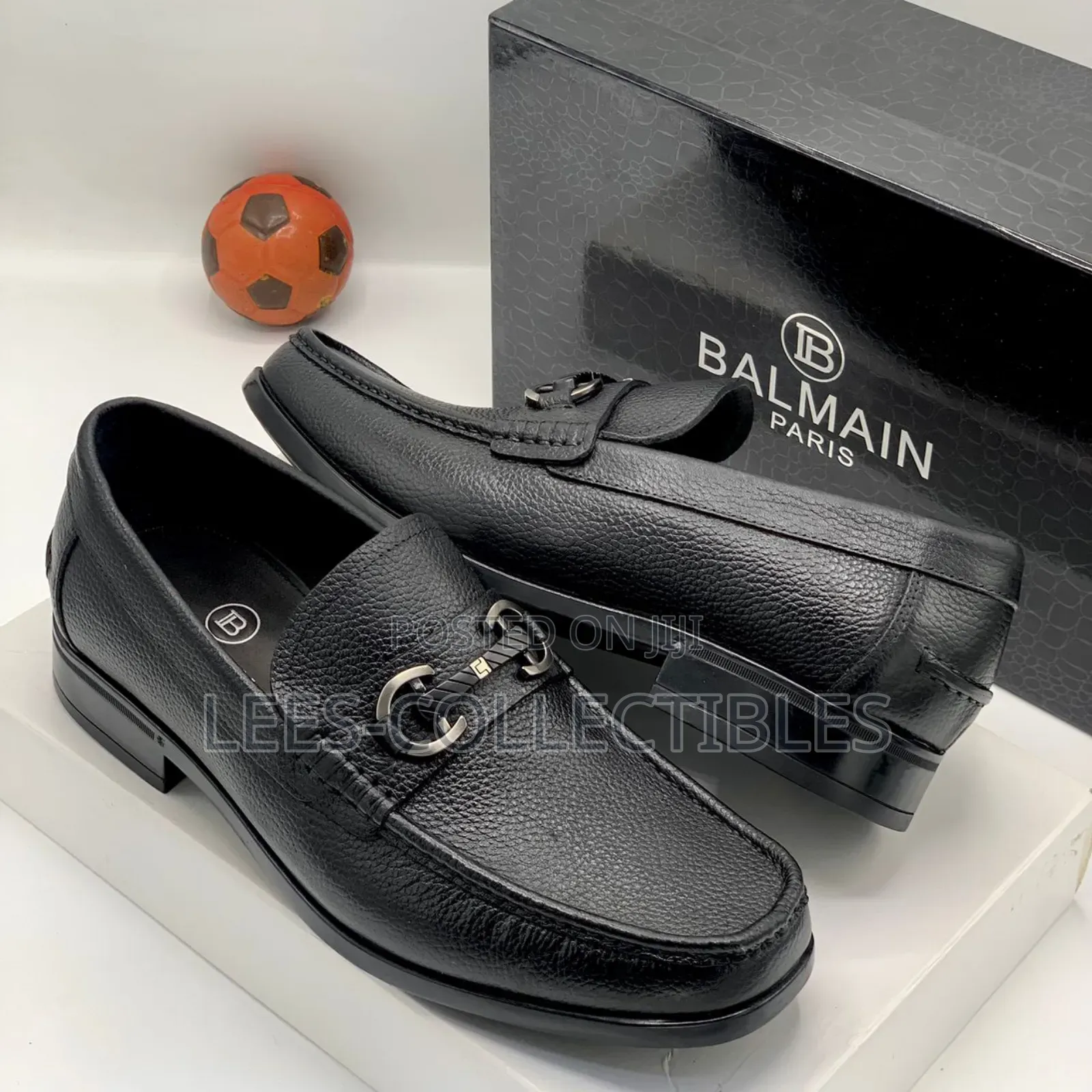 Black Balmain Leather Shoes
