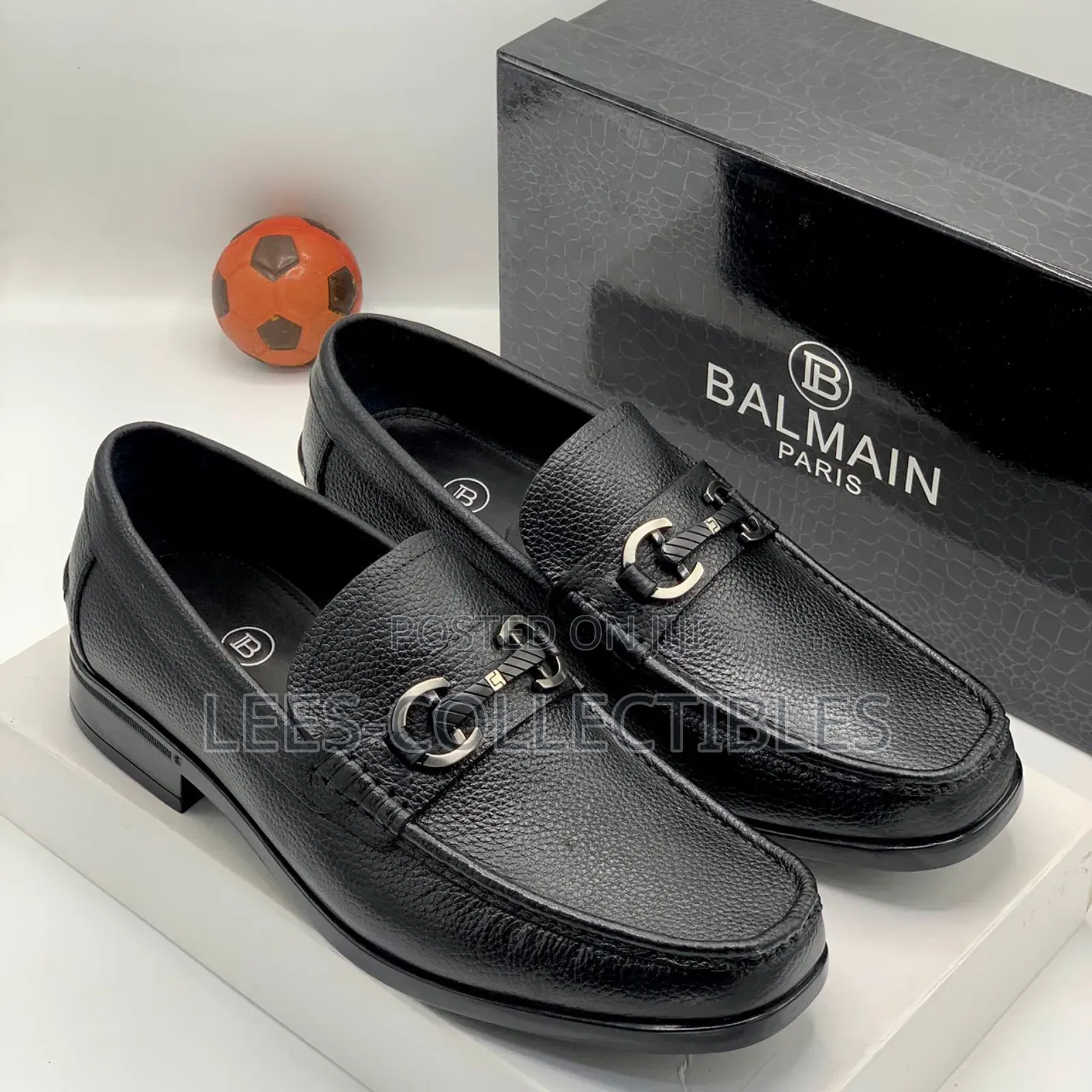 Black Balmain Leather Shoes