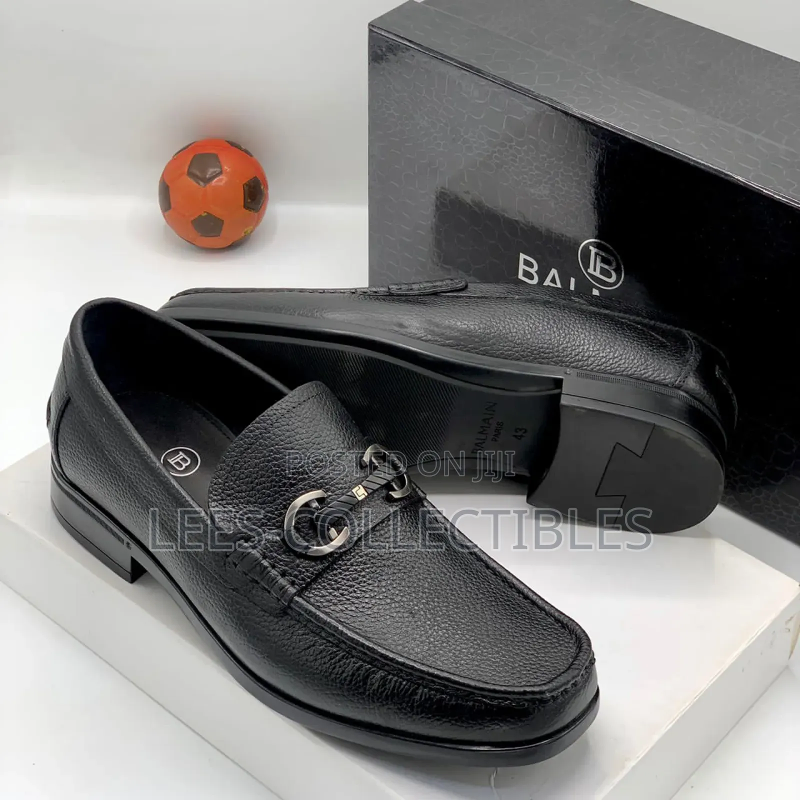 Black Balmain Leather Shoes