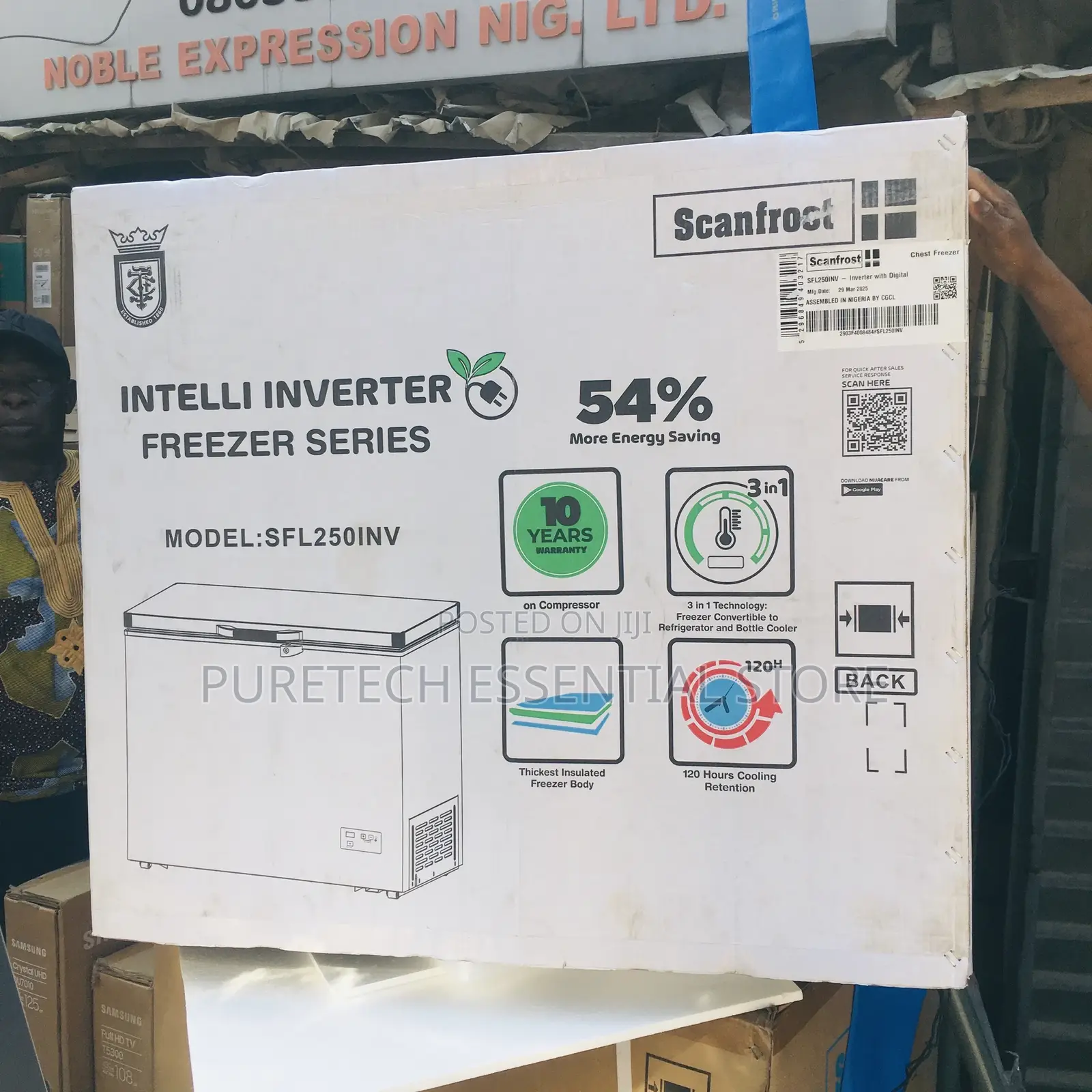 Original Scanfrost 250 Liters Chest Inverter Freezer