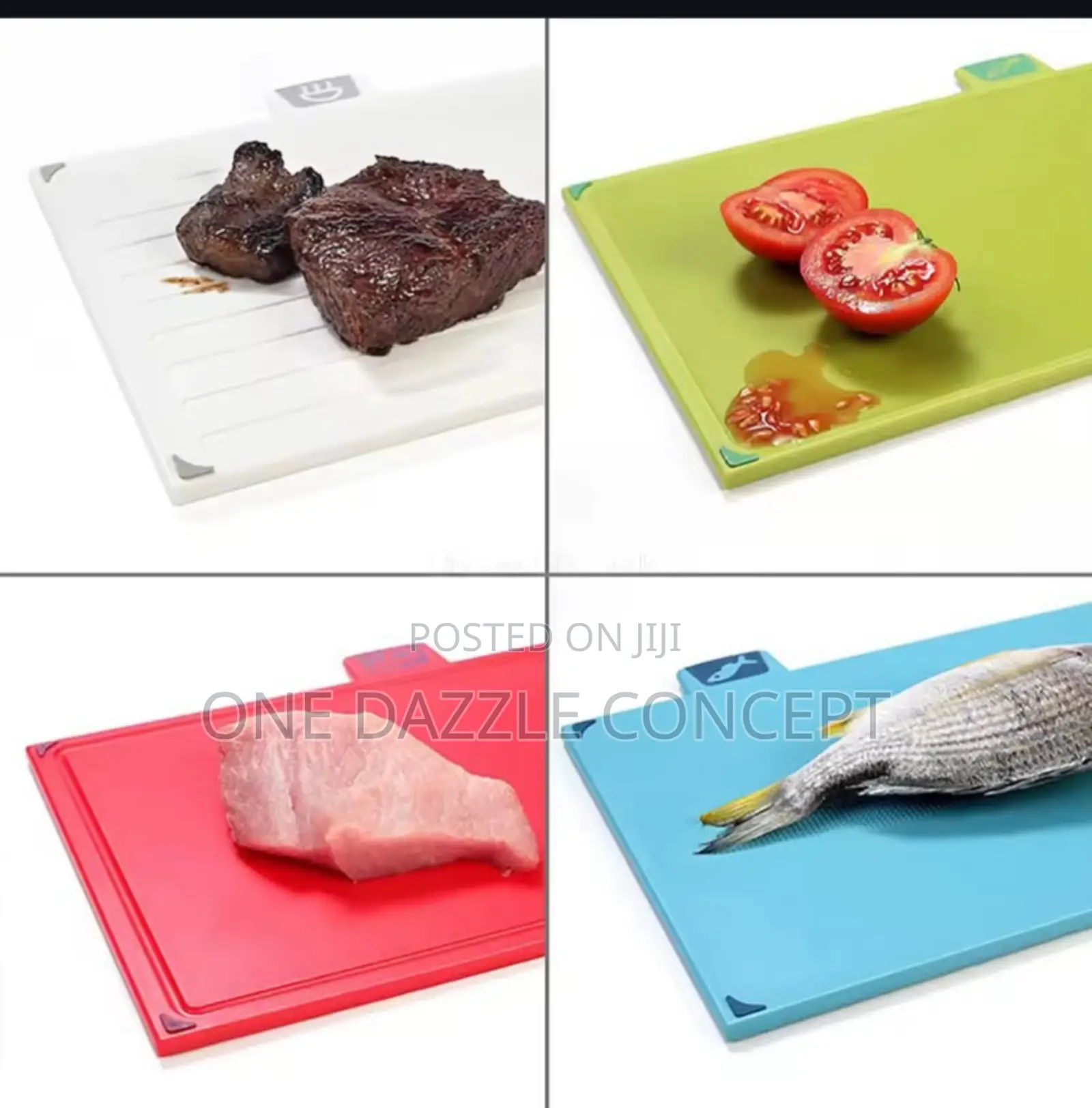 4pcs Chopping Board And 4pcs Knives Set