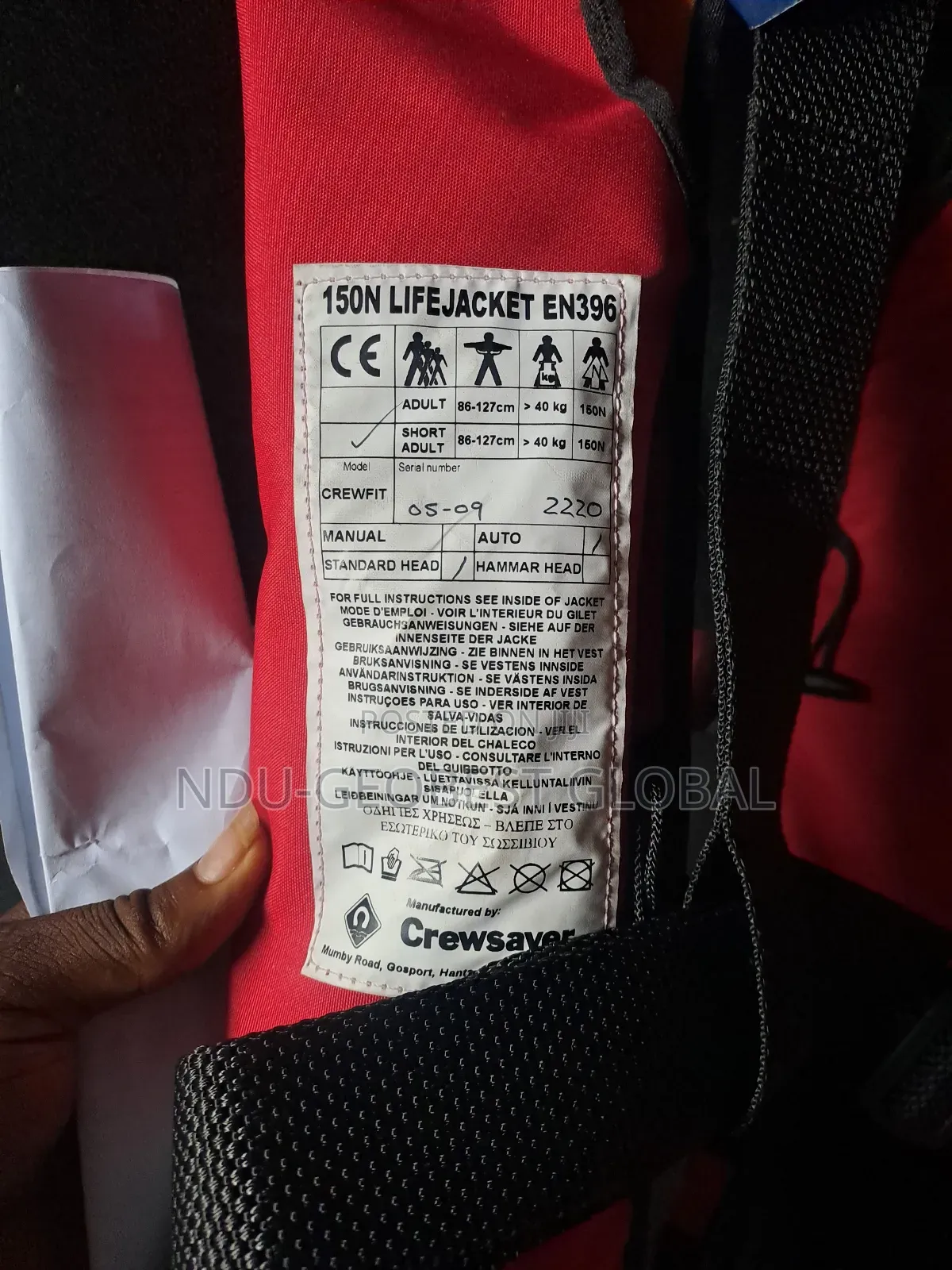 Crewsaver Crewfit Air-only 150 Life Jacket