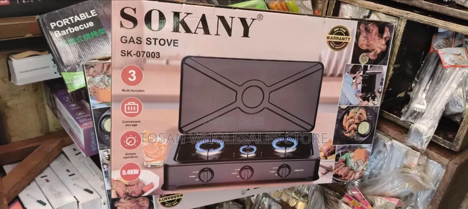 Sokany Gas Cooker (3 Face)