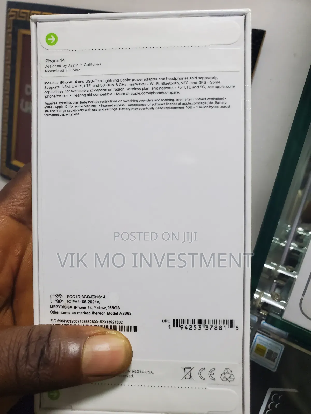 New Apple iPhone 14 256 GB Yellow