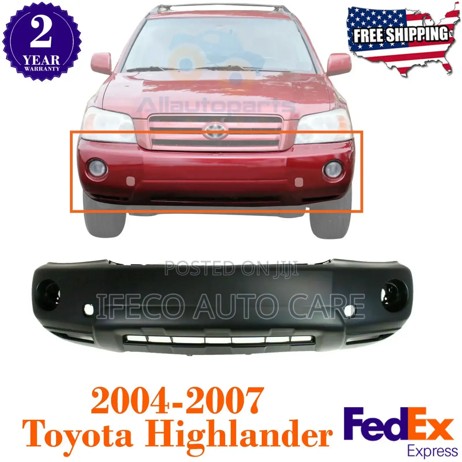 Front Bumper for Toyota Highlander 2005