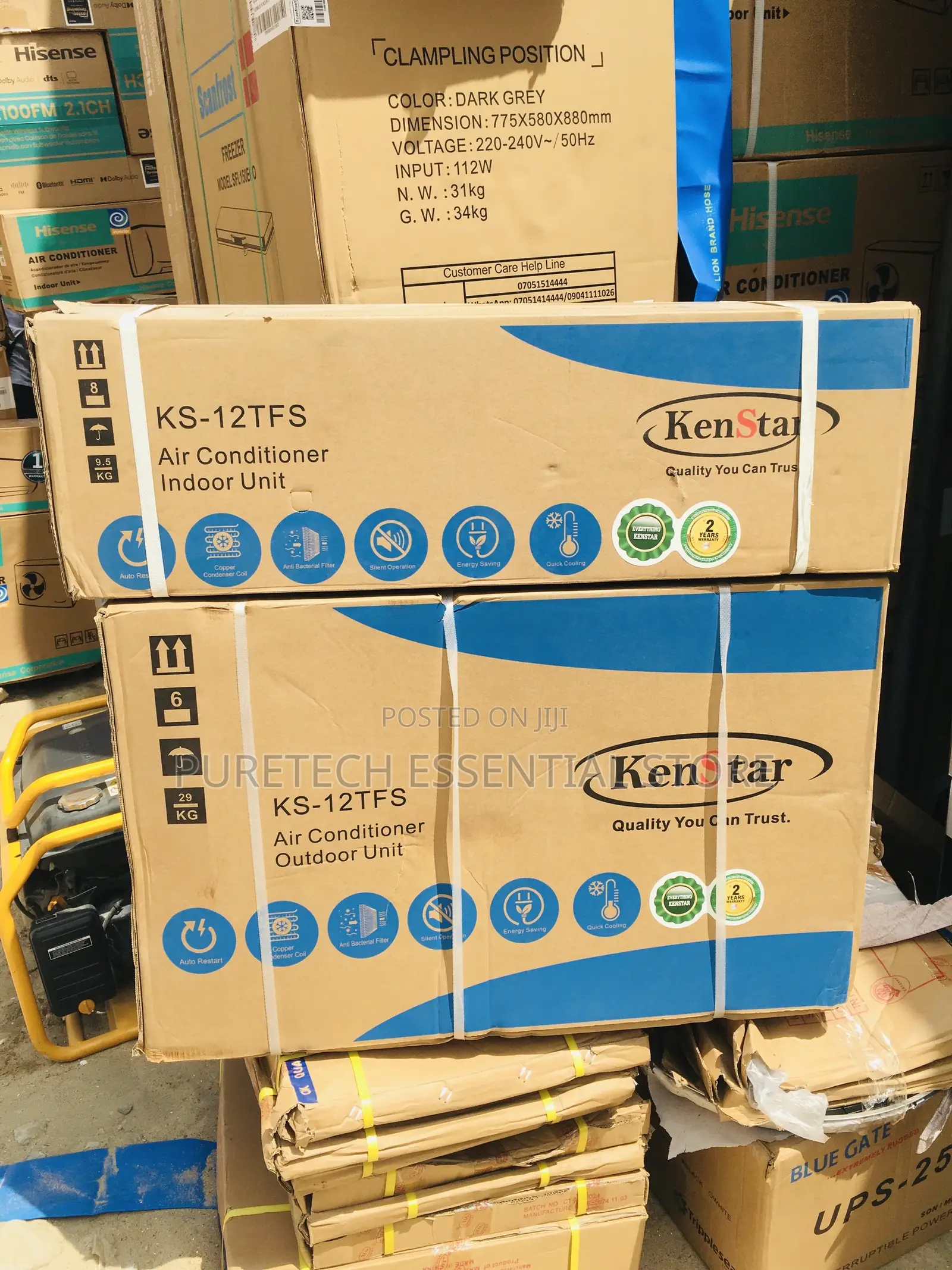 Original Kenstar 1.5hp No Inverter Ac Ks-12tfs
