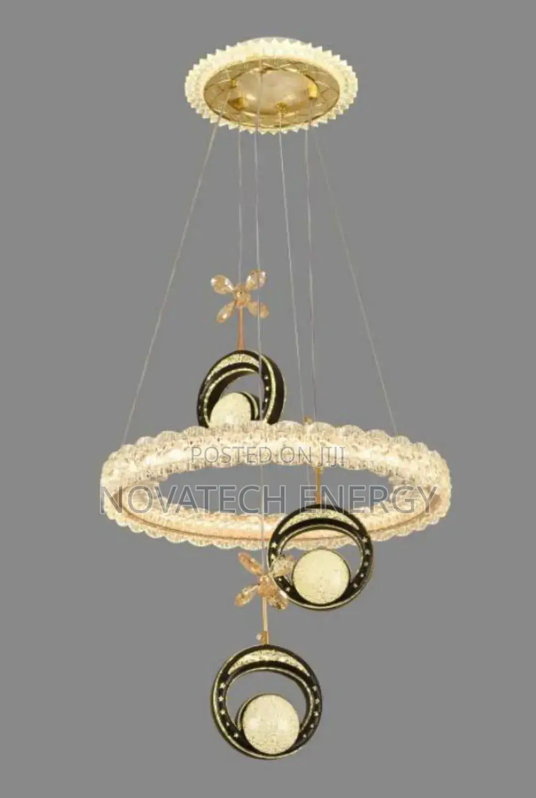 Multiple Dropping Pendant Light, Moon Star Design