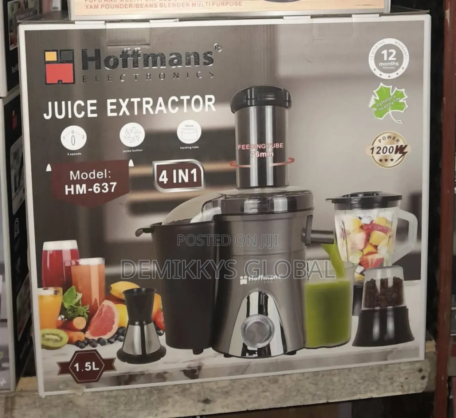 Hoffman Juice Extractor 1.5l. 4 in 1