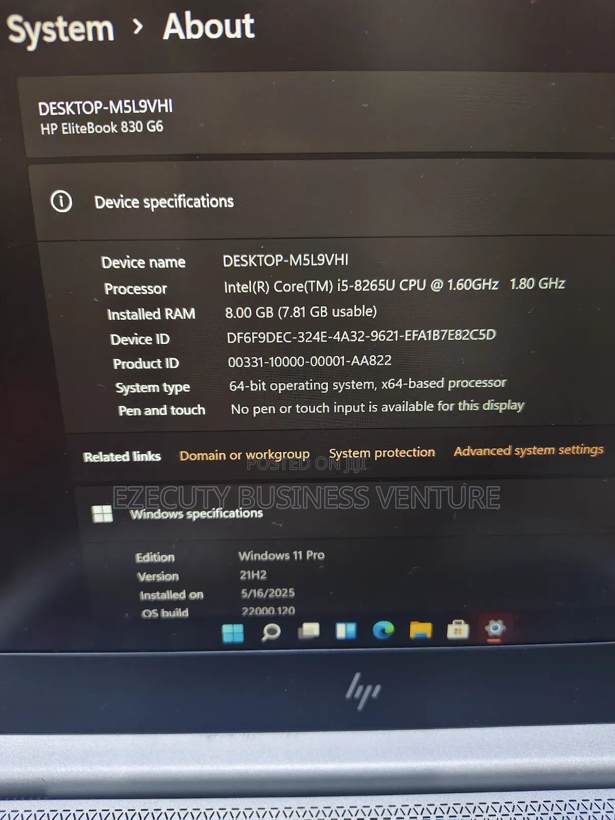 Laptop HP EliteBook 830 G6 8GB Intel Core I5 SSD 256GB