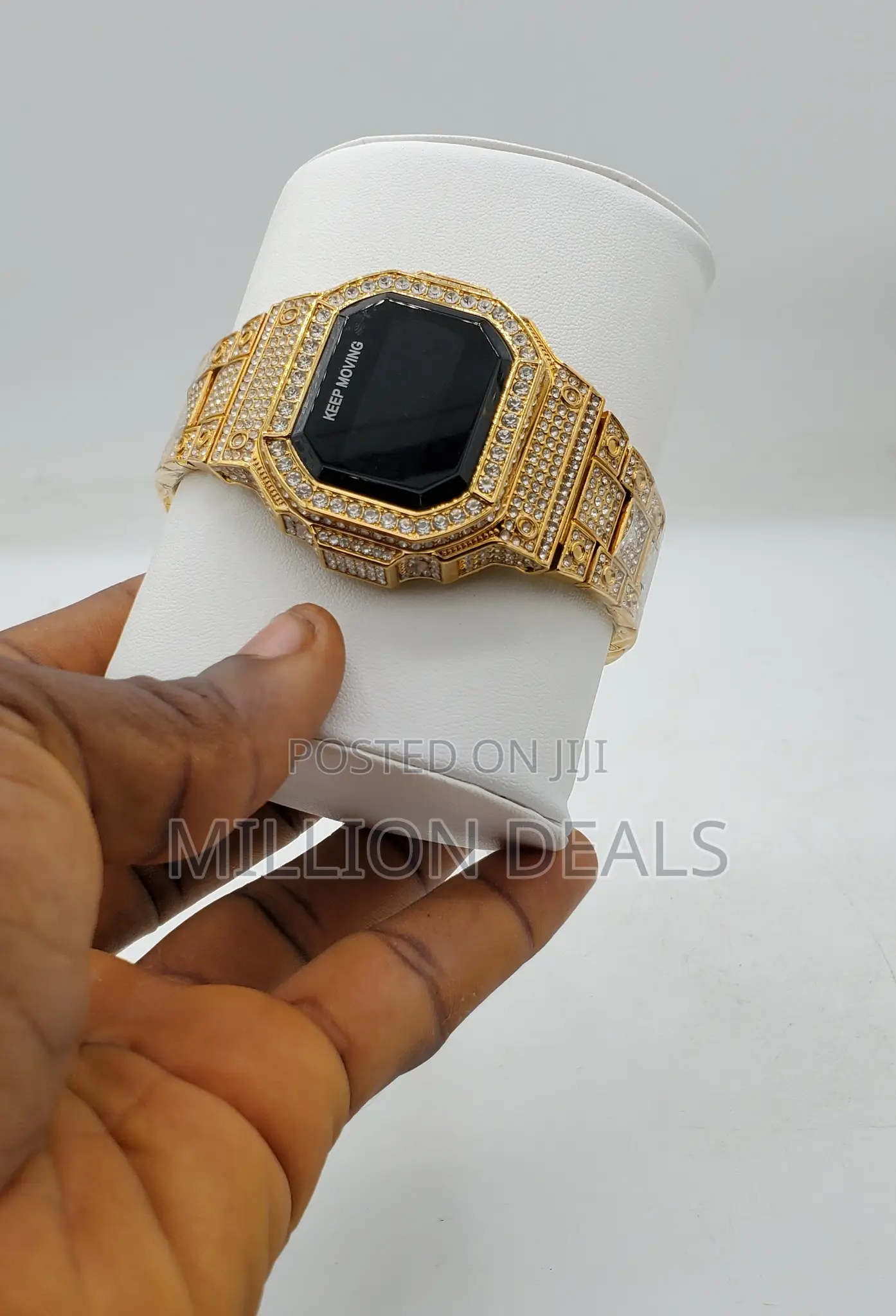 Iced Studded Men's Touch Screen Wrist Watch