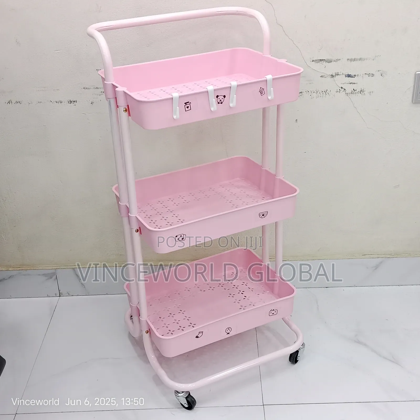 Plastic Trolley Pink