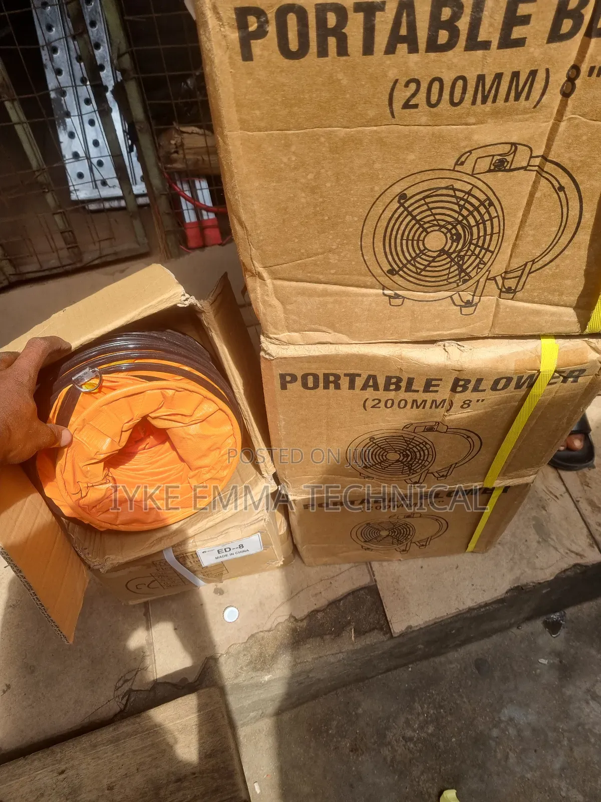 8" Edon Portable Blower Ventilator 220v