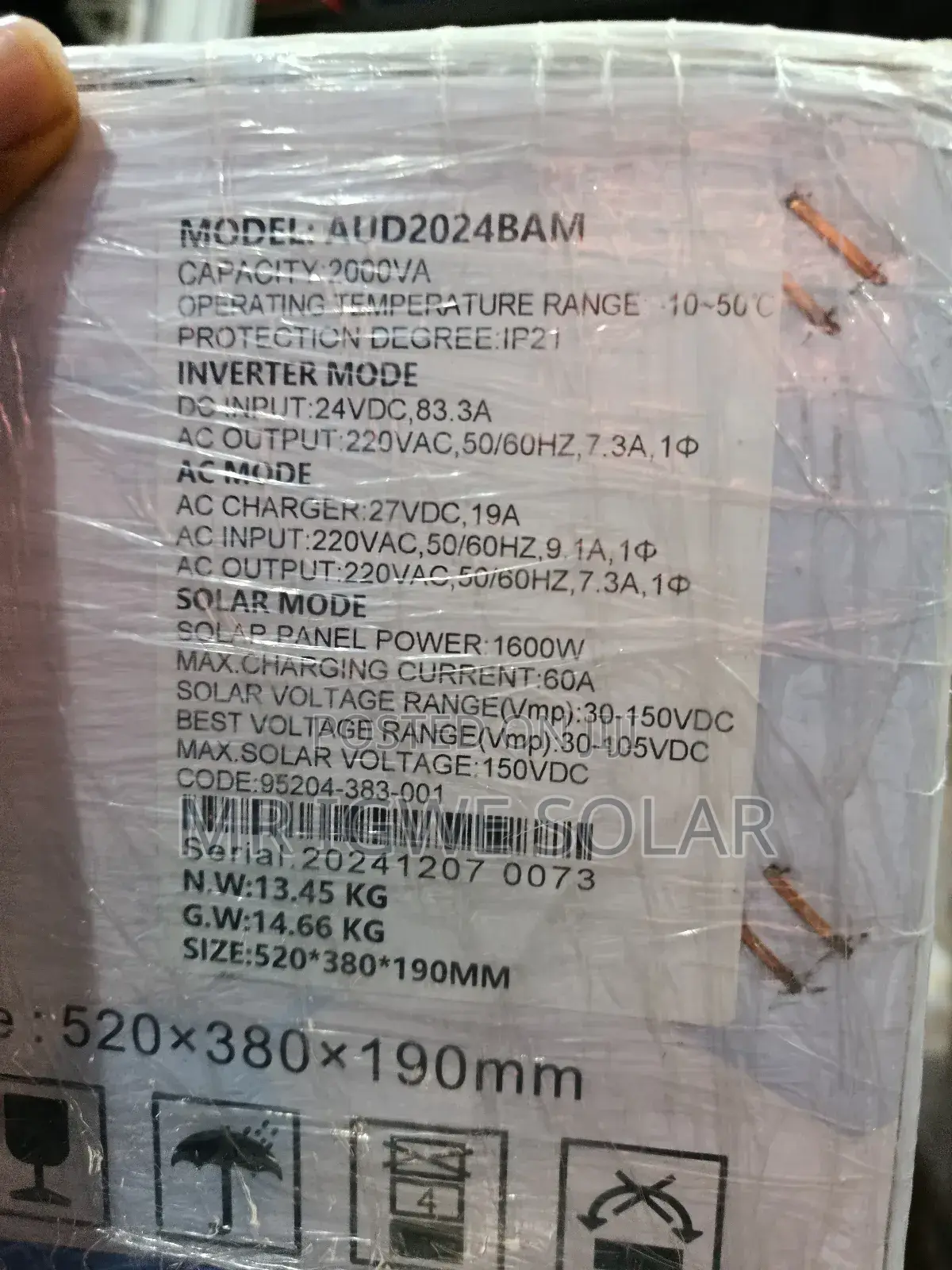 Andone Inverter 2kva 24v