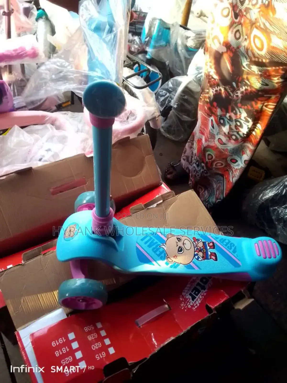 Children Scooter. With Light in the Tires and Music