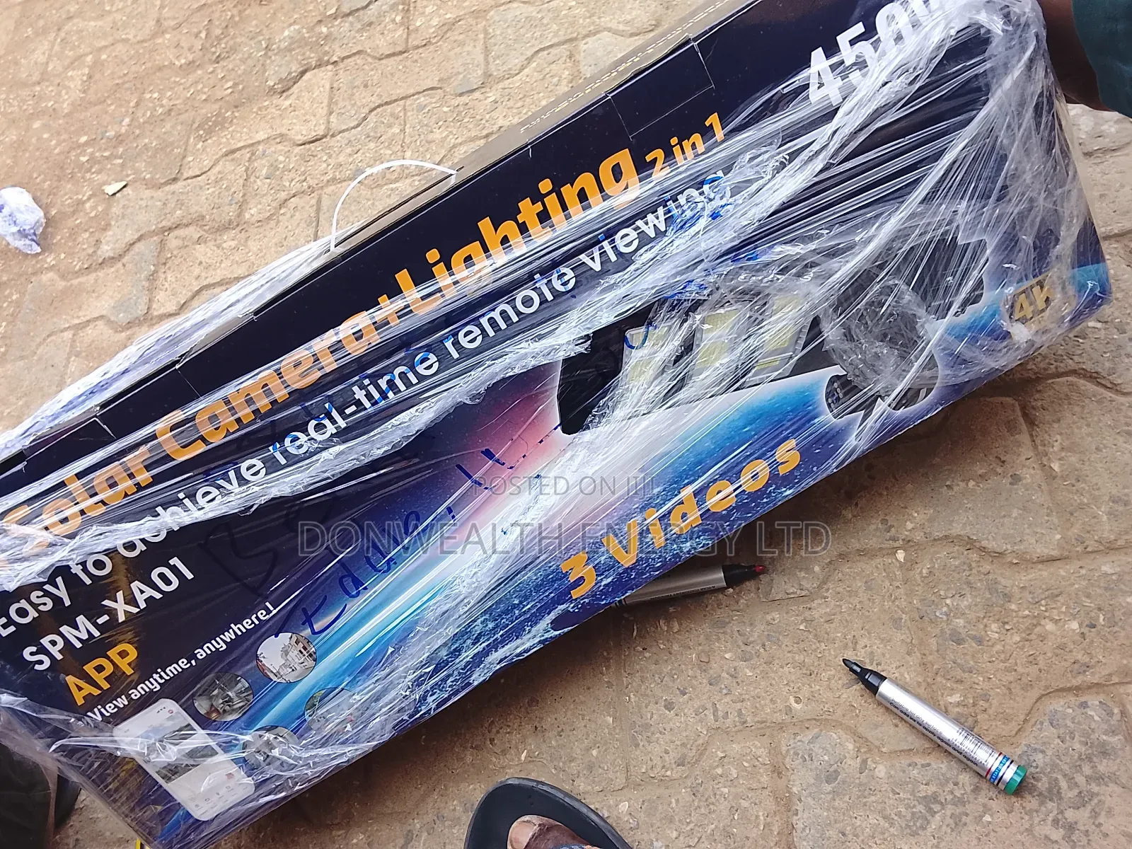 Dual Lens Solar Camira With Steet Lights On