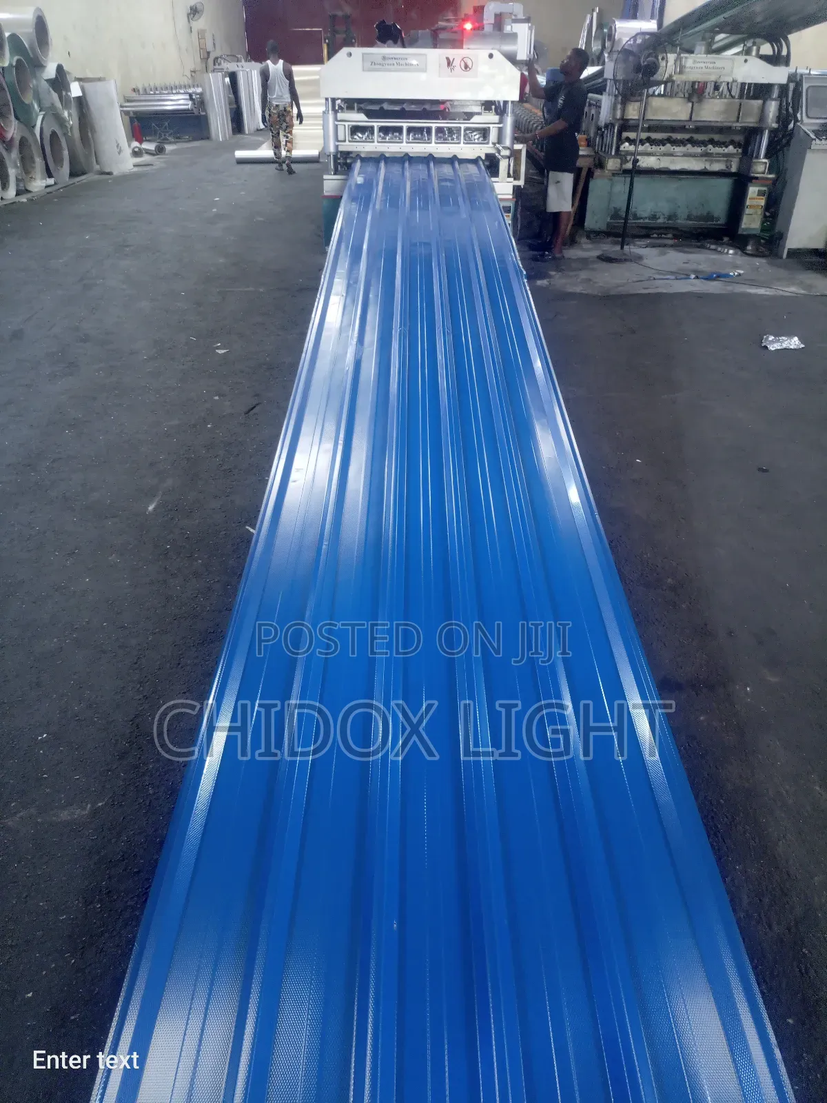 0.55 Long Span Design Aluminum Roofing Sheet Oven Baked Blue