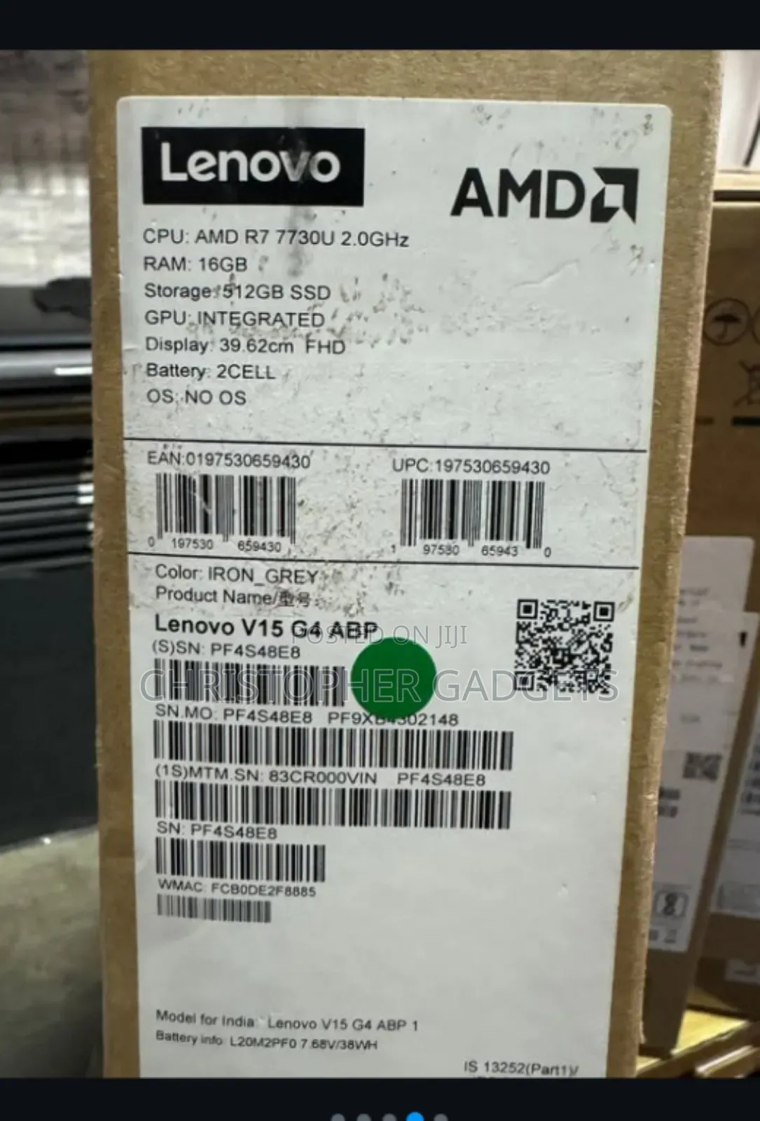 New Laptop Lenovo V15 G4 16GB AMD Ryzen 7 SSD 512GB