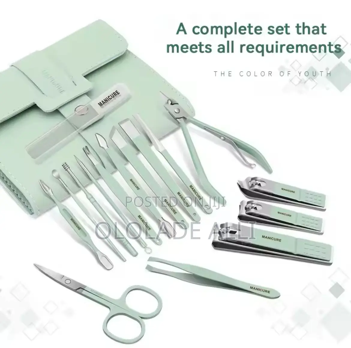 16 Piece Nail Care Kit Stainless Steel