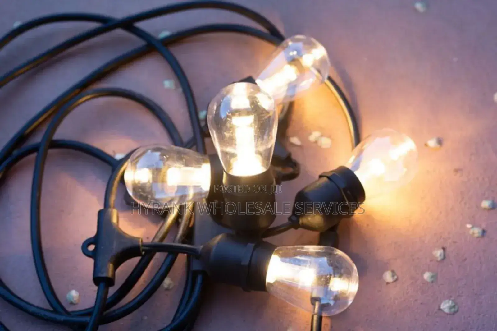 Event Rope Lamp Holder Wire and Bulbs