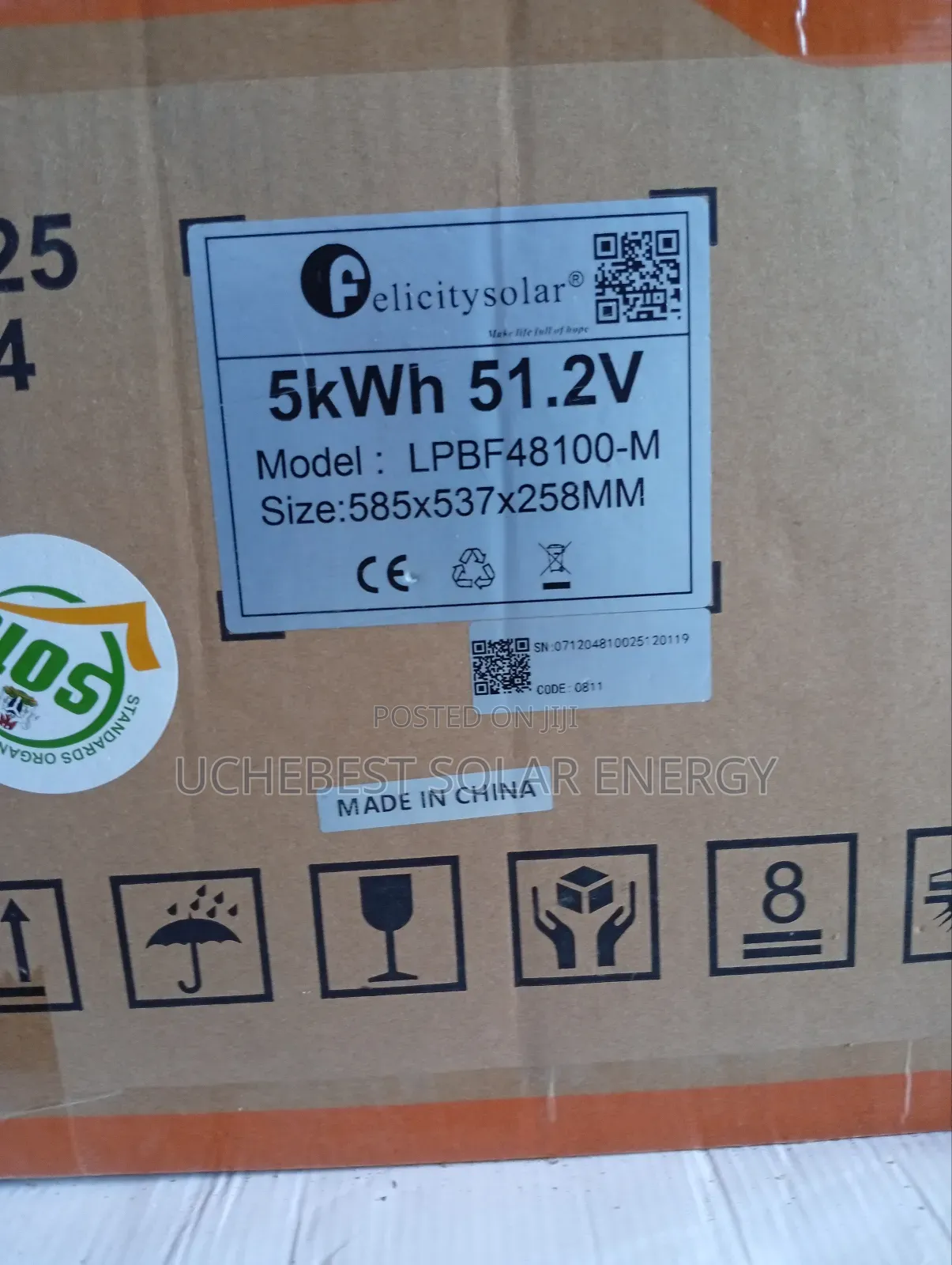 5kwh 48v Felicity Dry Cell Lithium Battery